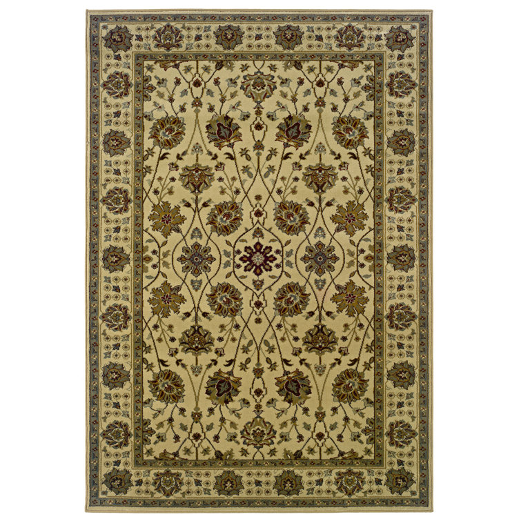 Threadbind Midland Oriental Beige/Green Area Rug Wayfair